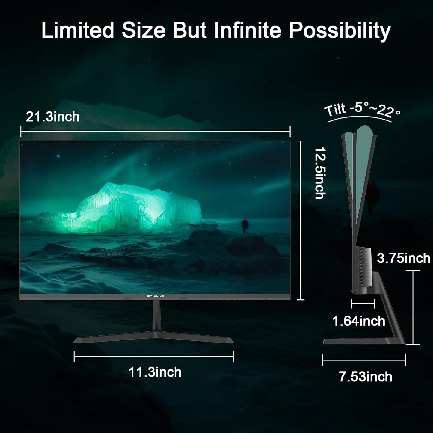 SANSUI 24 inch FHD(1920x1080) 100Hz IPS Monitor
