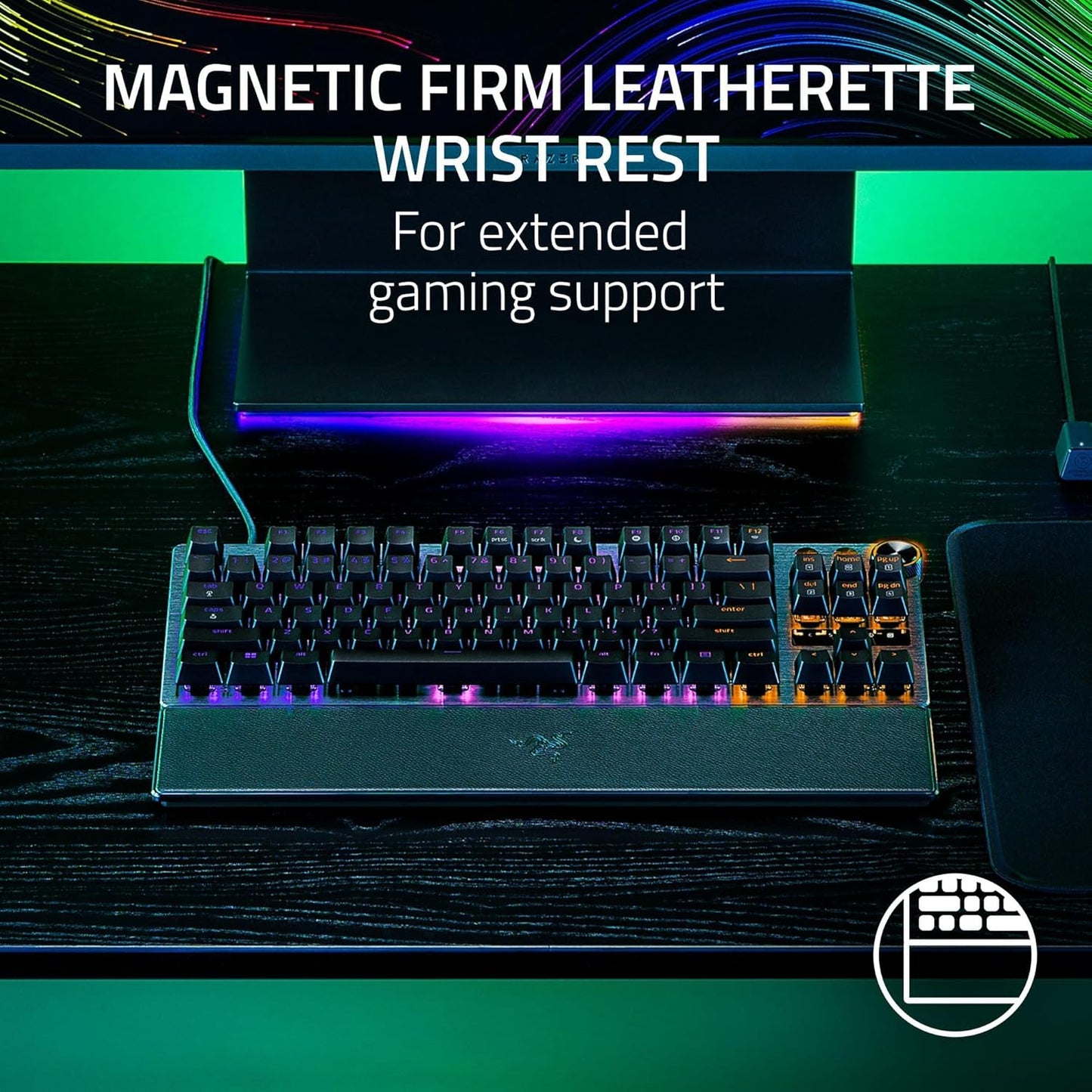 Razer Huntsman V3 Pro TKL Esports Gaming Keyboard with Wrist Rest