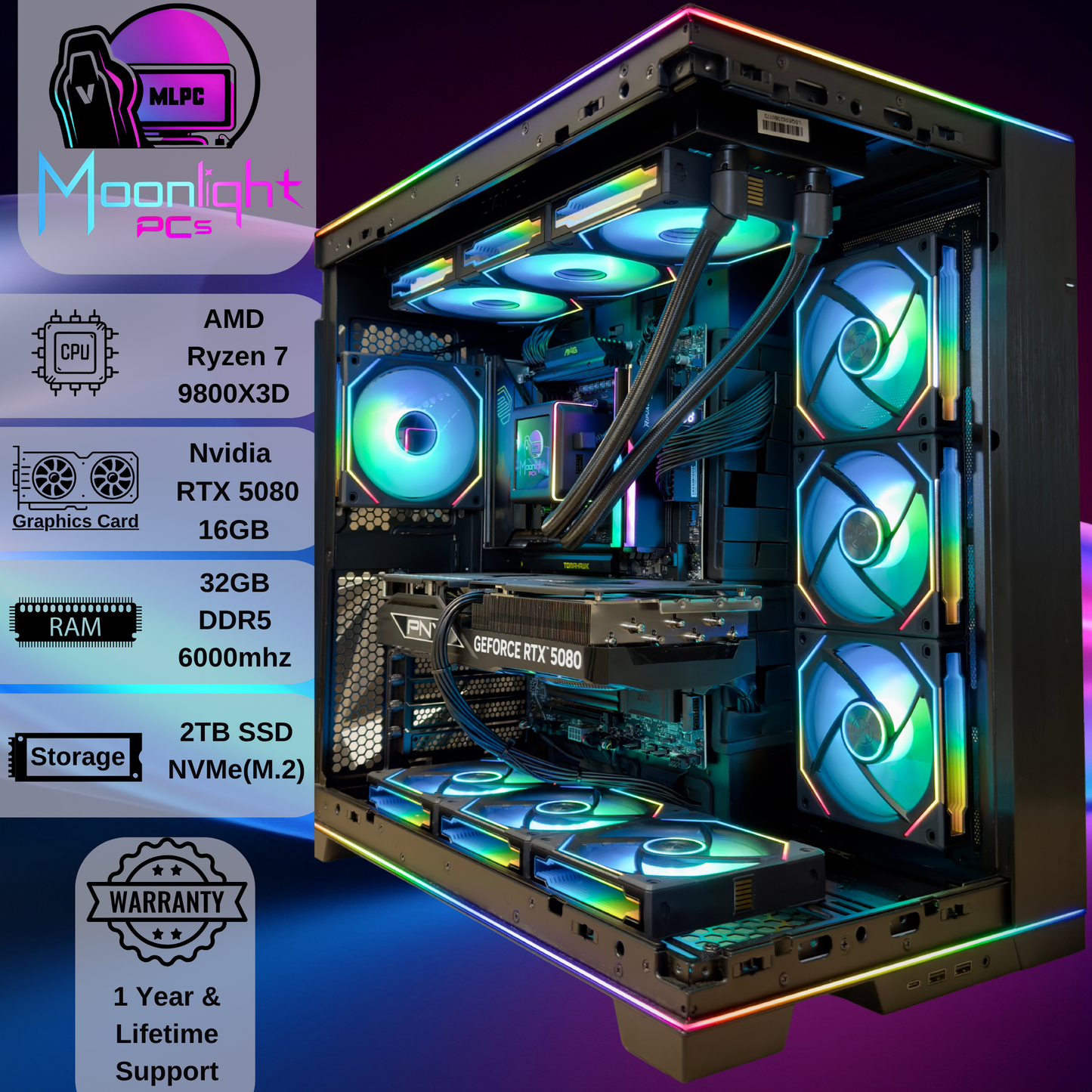 Super Twilight Nebula - Ryzen 7 9800X3D / RTX 5080 16GB