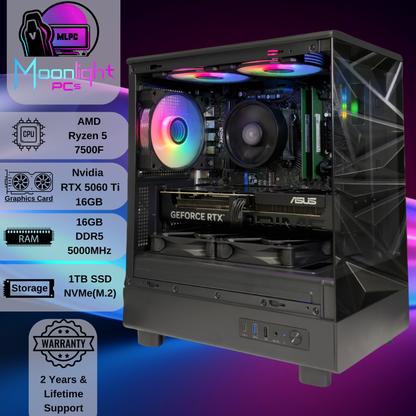 Crescent 16 Ti - Ryzen 5 7500F / RTX 5060 Ti 16GB