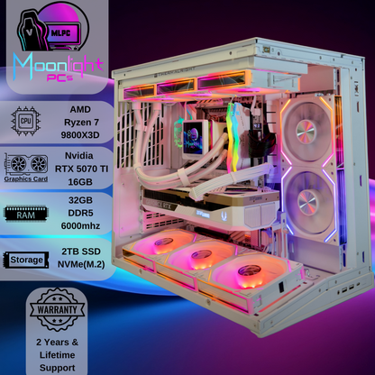 White Eclipse Edge FT - Ryzen 7 9800X3D / RTX 5070 Ti