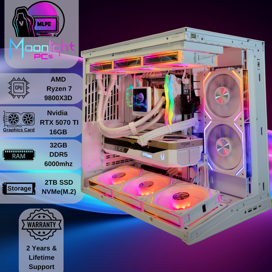 White Eclipse Edge FT - Ryzen 7 9800X3D / RTX 5070 Ti
