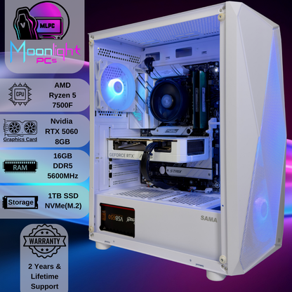 White Lunate  V2 - Ryzen 5 7500F / RTX 5060