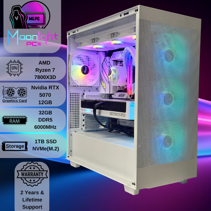 White Eclipse AF70 - Ryzen 7 7800X3D - RTX 5070