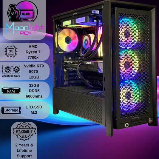 Dark Corsair Pearl - Ryzen 7 7700x / RTX 5070