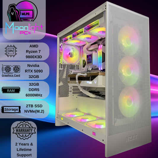 White 90 Nebula - Ryzen 7 9800X3D / RTX 5090