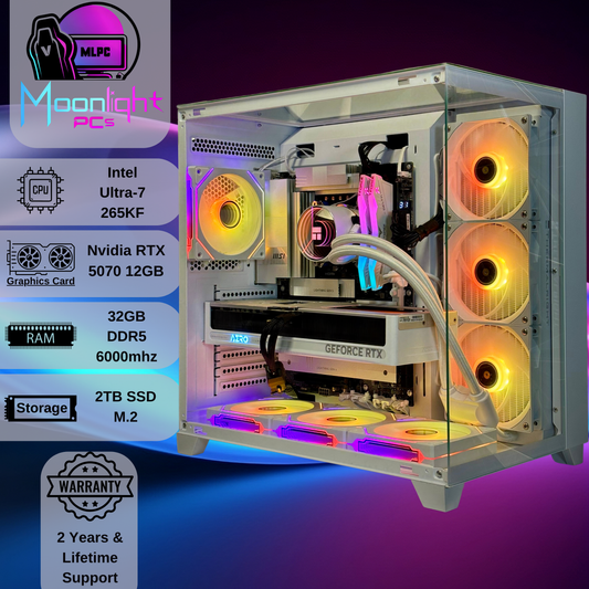 White Ultra Eclipse  - Intel Ultra-7 265KF / RTX 5070