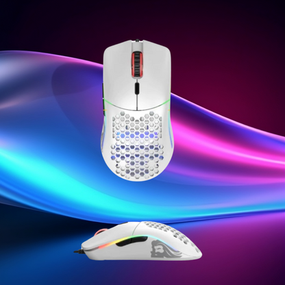 (Black or White) Glorious Model O Wired Gaming Mouse 67g Superlight Honeycomb