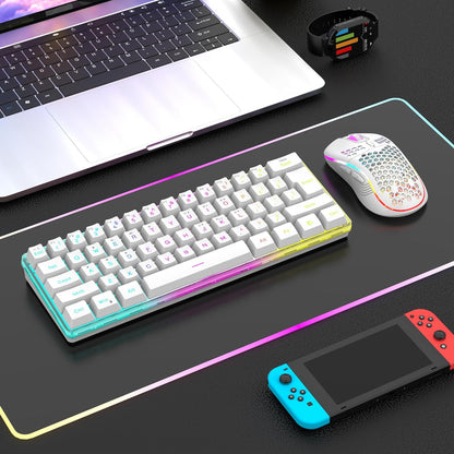 (Black or White) RedThunder 60% Wireless Gaming Keyboard and Mouse Combo