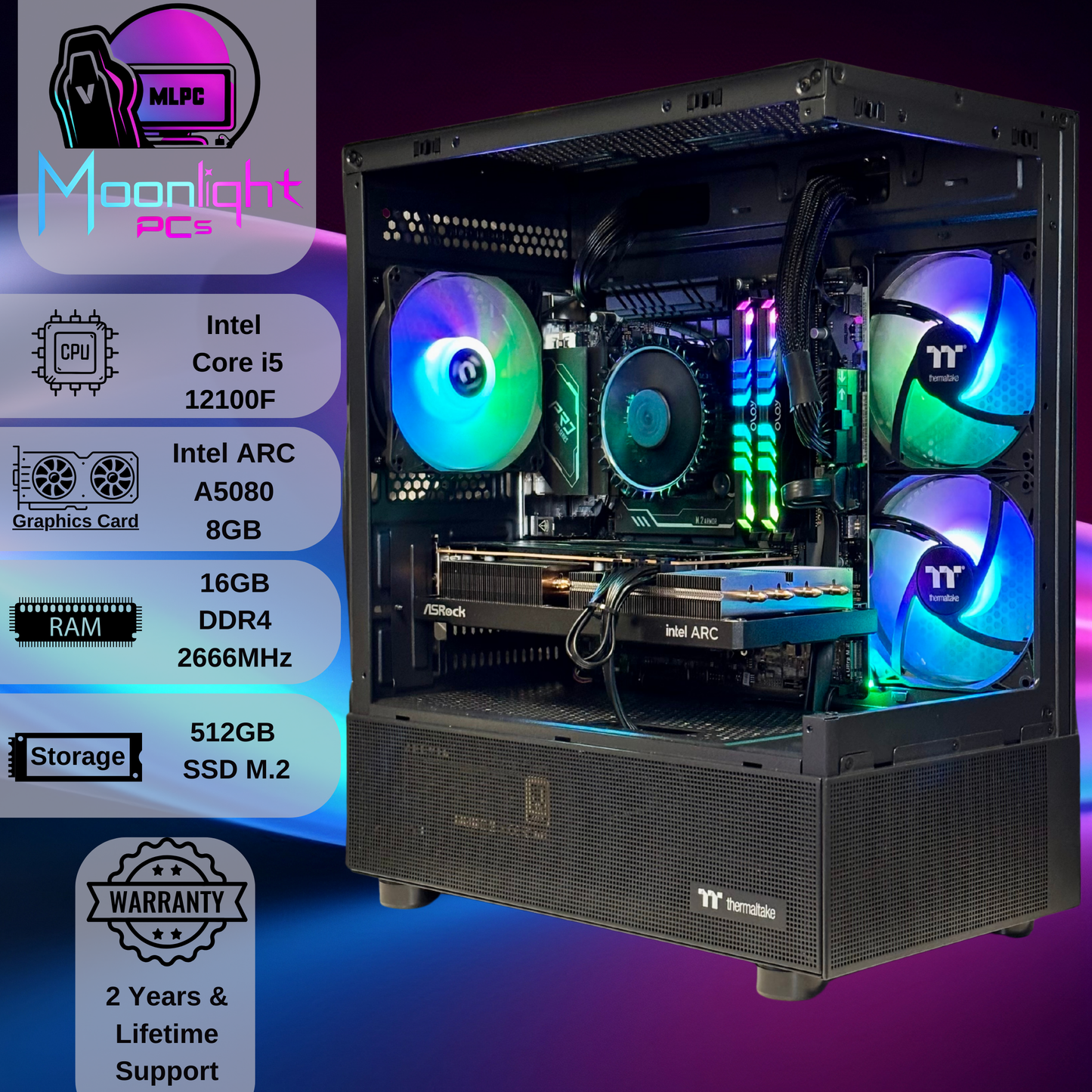 MoonBeam - Intel i3 12100F / Arc A580