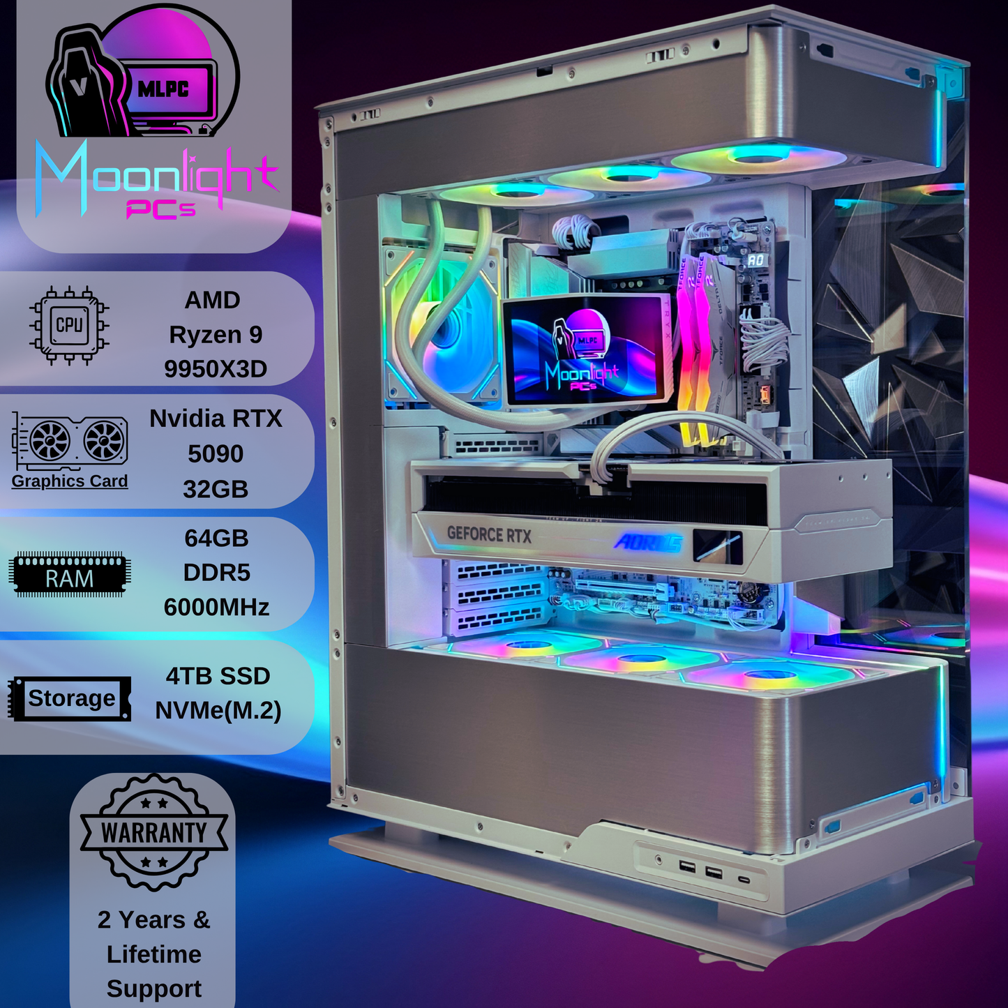 White Pearl X - Ryzen 9 9950X3D / RTX 5090